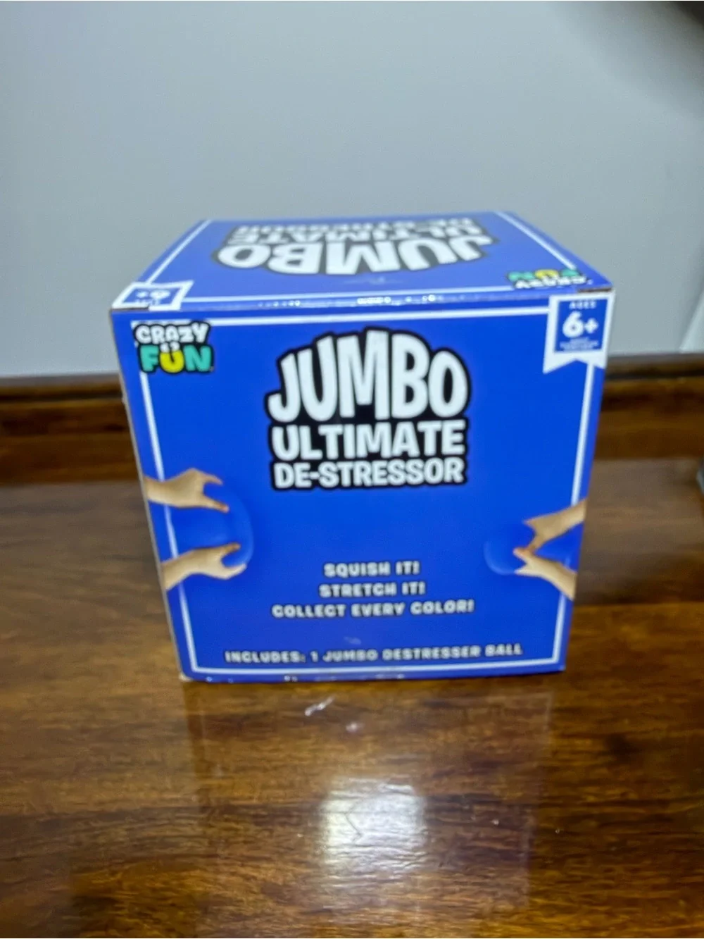 Jumbo Ultimate De-Stressor squishy ball-Blue -RMS crazy fun- 5 inches round - Picture 3 of 4